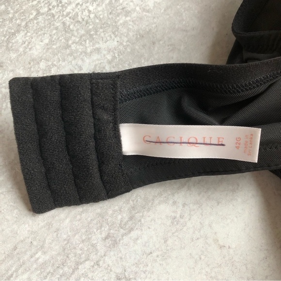 Cacique Lightly Lined Full Coverage Black Size 42G NWOT - Picture 6 of 10